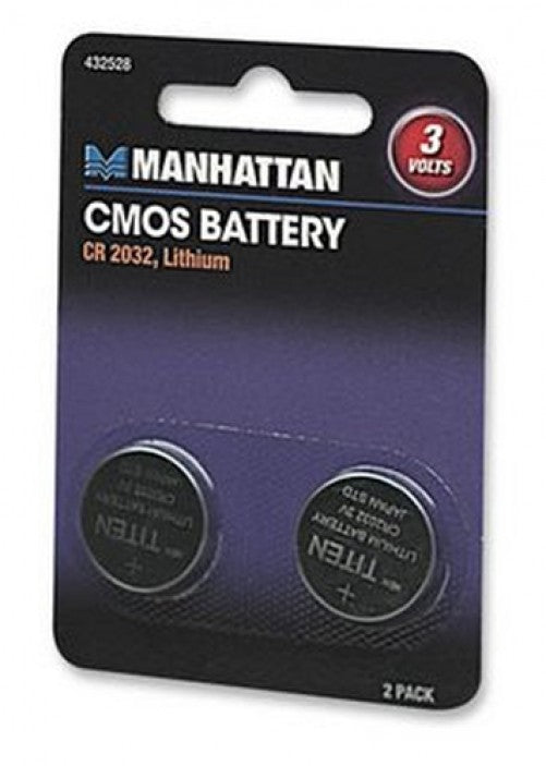 Paquete de 2 Baterias CMOS Manhattan Litio, 3V, CR2032