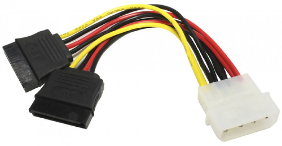 Cable de alimentacion X-Case ACCCABLE04 Conector 1Molex (4 puntas) Conector2 2x SATA 15-pines Multicolor