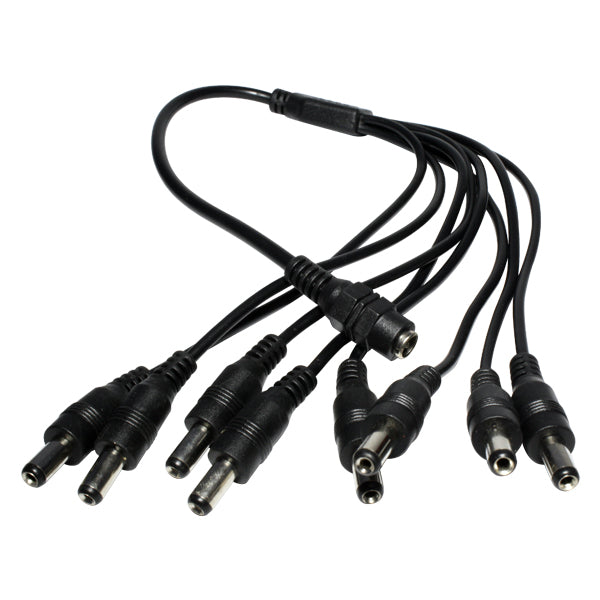 Cable Divisor de Corriente XCASE 1 Hembra a 8 Machos Para Camaras De Vigilancia (PULPO)
