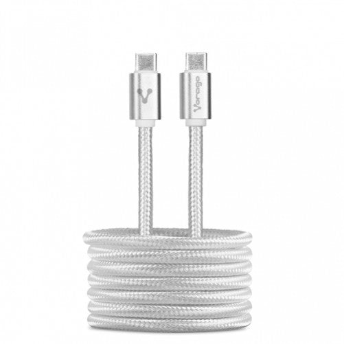 Cable Vorago CAB-124 USB TIPO-C a USB TIPO-C, 100cm, Carga rapida, Blanco