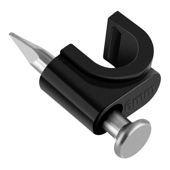 Bolsa de 50 Grapas De Pared SAXXON GRA955N, 6mm, Clavo 3/4, Color negro