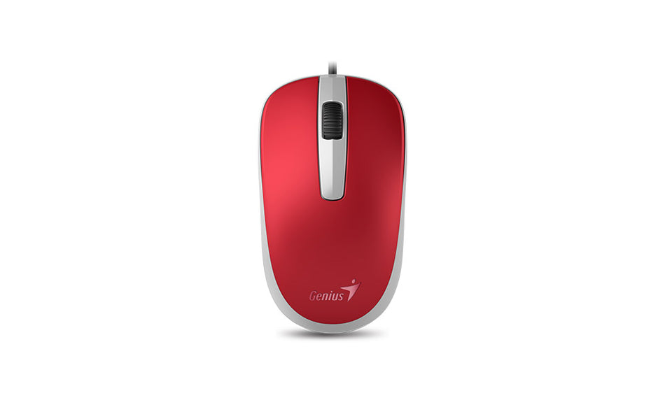 Mouse Optico Genius DX-120, 3 Botones, Usb, Rojo