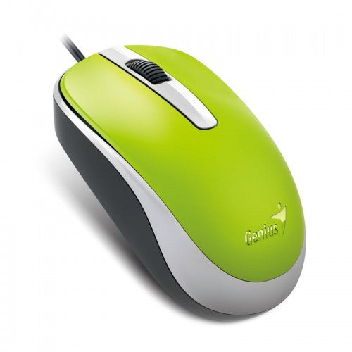 Mouse Genius DX-120 Optico, 3 Botones, 1000 DPI, USB, Verde