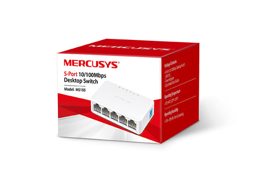 Switch Mercusys MS108, 8 Puertos Ethernet 10/100Mbps, 1.6 Gbit/s
