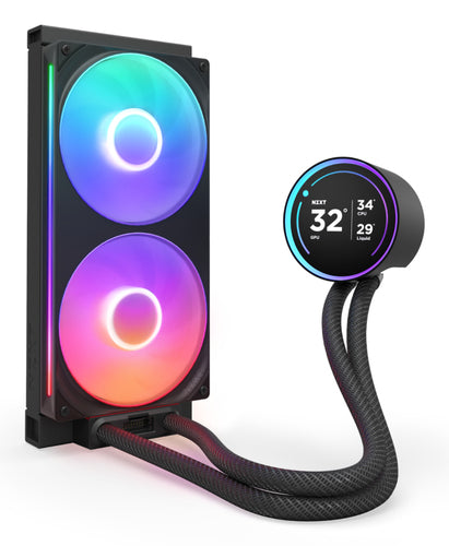 Sistema De Enfriamiento Liquido NZXT Kraken Elite 280 RGB 2X14 cm, 2000 RPM, Negro