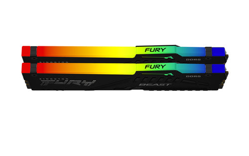 Kit Memoria RAM Kingston FURY Beast RGB DDR5, 5600MHz, 16GB, 2x8GB, CL40, XMP