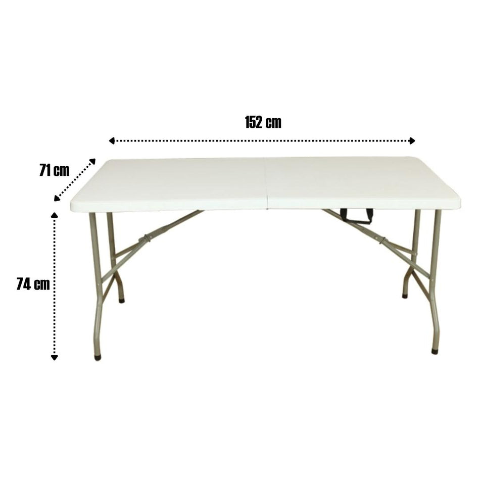 Mesa plegable MODAMOB, Modelo Flex Board, ZL-Z152, 1.52 metros, dimensiones 1.52*0.71*0.74Mts, color blanco