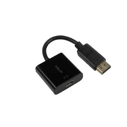 Adaptador Acteck DisplayPort a HDMI, 20cm, Negro