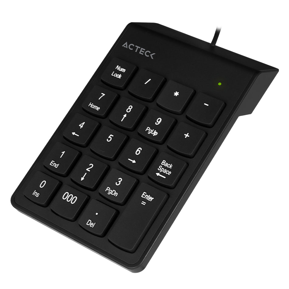 Teclado numerico Acteck Inspire TN220, USB, 19 teclas, Negro