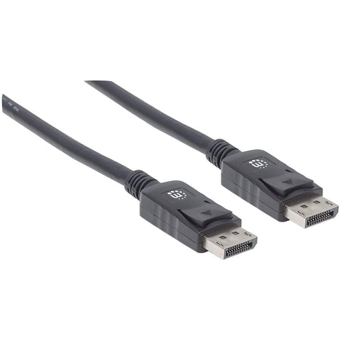 Cable Manhattan Displayport 1.2 a Displayport 1.2 Macho, blindado, 2.0 Metros, Color Negro