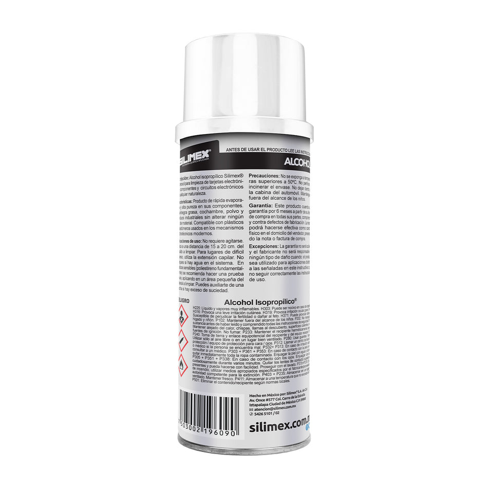 Alcohol Isopropilico En Aerosol Silimex, Ideal Para Limpiar Circuitos, 250ml