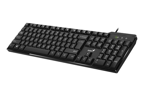 Teclado Genius KB-100X, Resistente a Salpicaduras, USB 2.0, Negro
