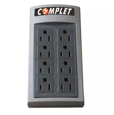Multicontactos COMPLET con Supresor de tension, 720W, 8 Contactos