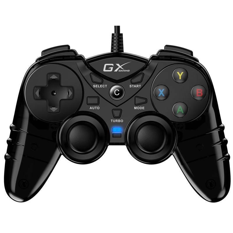 Control Genius Max Fire GX-17UV, USB, 17 botones, Doble Vibracion, PC/ PS3, Negro