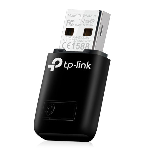 Adaptador TP-LINK TL-WN823N, Negro Inalambrico USB 300 Mbit/s 10 - 90% CE, FCC, IC, RoHS