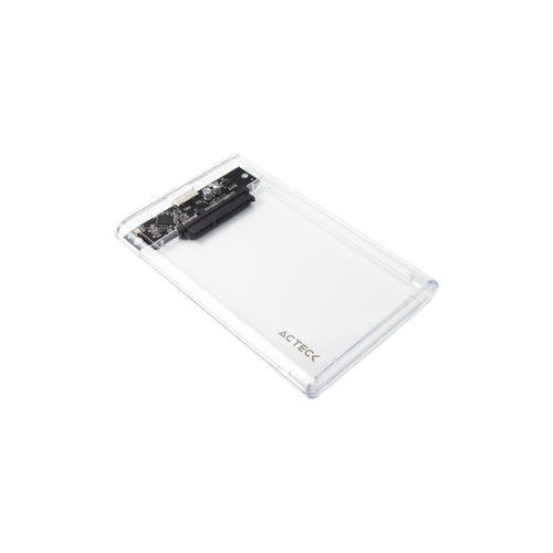 Gabinete Enclosure Acteck Armor Clear HC440 2.5 Sata, USB 3.2, Max. 2TB, transparente