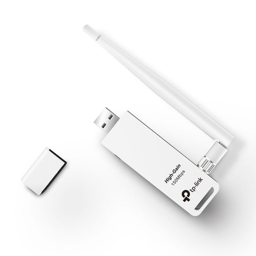 Adaptador TP-LINK TL-WN722N, Negro, Color blanco Inalambrico USB 150 Mbit/s 10 - 90% CE, FCC