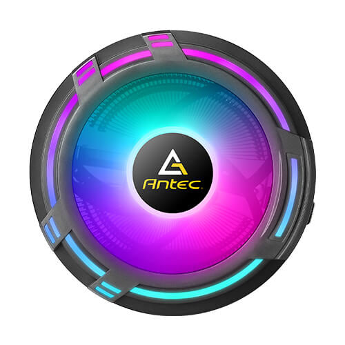 Disipador Antec T120, RGB, 120mm, Conector 3pin, Compacto, Intel/AMD, Negro