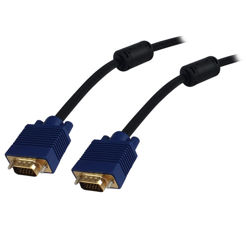 Cable de video VGA XCase Macho-Macho, 10mts soporta 1920 x 1080 (HD 1080), Color Negro
