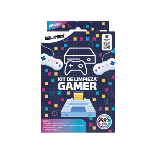 Kit de Limpieza Gamer Silimex, Incluye Removedor de Polvo, Limpiador de Pantallas, Microfibra y Cepillo
