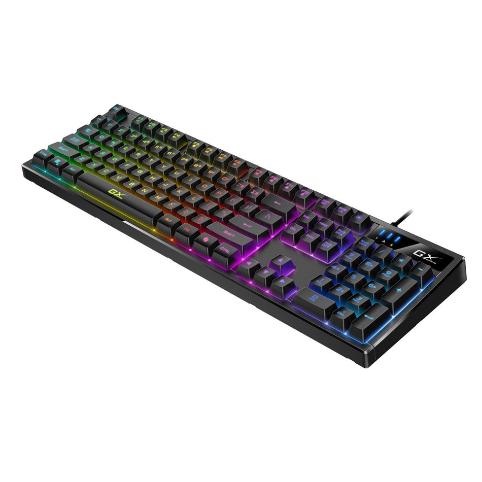 Teclado Gamer Genius Scorpion K7, AntiGhost, RGB, Resistente a Salpicaduras, USB, Negro