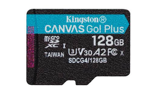Memoria Micro-SD Kingston Technology Canvas Go Plus 128GB, 200 MB/s, Clase 10
