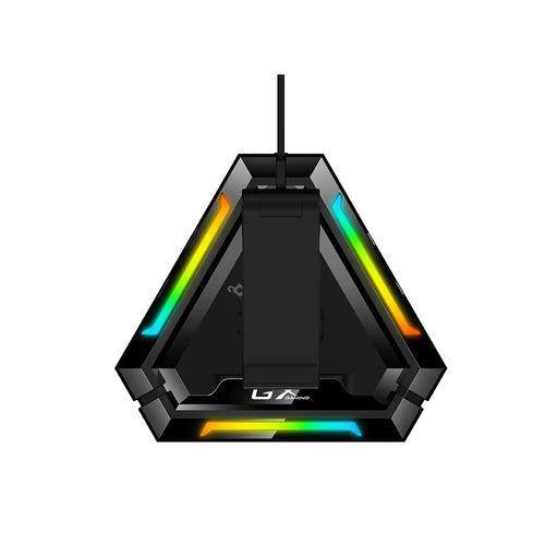 Soporte para Diadema Genius GX-UH100, RGB, con puerto 2x USB-C, 2x USB-A, Negro