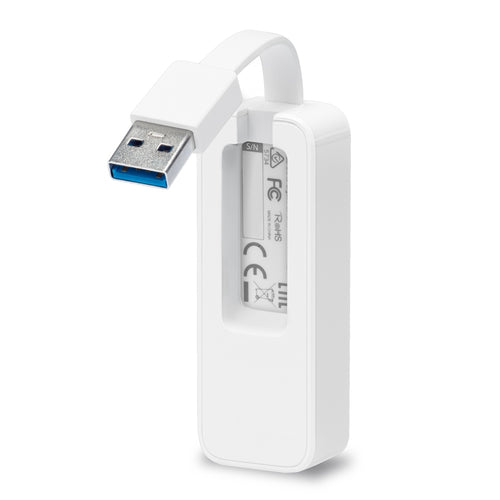 Tarjeta de red TP-Link UE300, USB a Ethernet,  1000 Mbit/s (Gigabit), Blanco