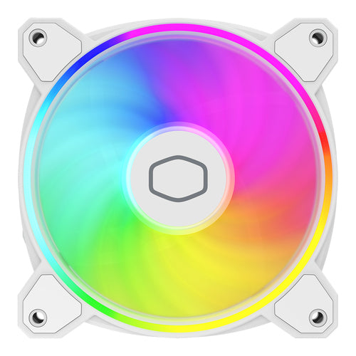 Ventilador Cooler Master MF120 HALO WHITE EDITION, 120mm, ARGB, Blanco