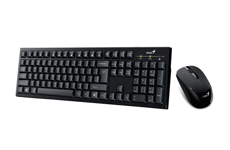 Kit Teclado y Mouse Inalambrico Genius KM-8101, USB, Negro