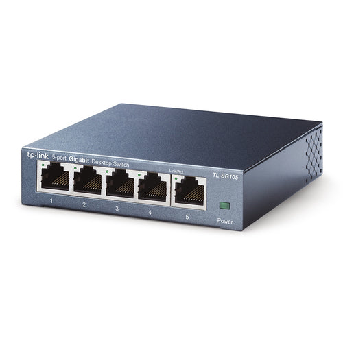 Switch TP-LINK TL-SG105, 5 puertos, 10/100/1000 Mbps, No administrable