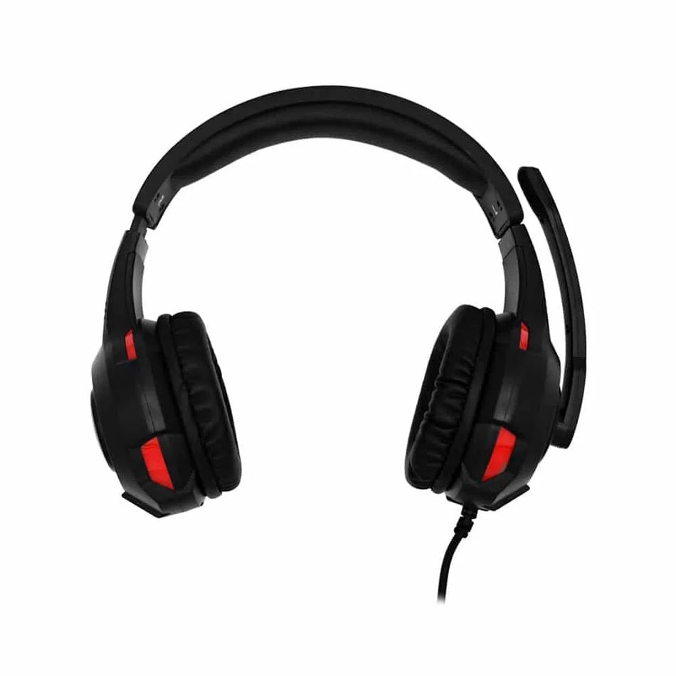 Diadema Genius, GX GAMING HS-G600V, Con microfono, USB, plug 3.5MM, Negro/Rojo