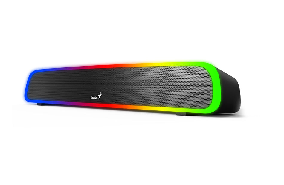 Barra de Sonido Genius 200 BT, RGB, Bluetooth, 3.5MM, Negro