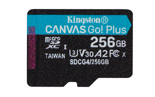Memoria Micro-SD Kingston Technology Canvas Go Plus 256GB, 200 MB/s, Clase 10