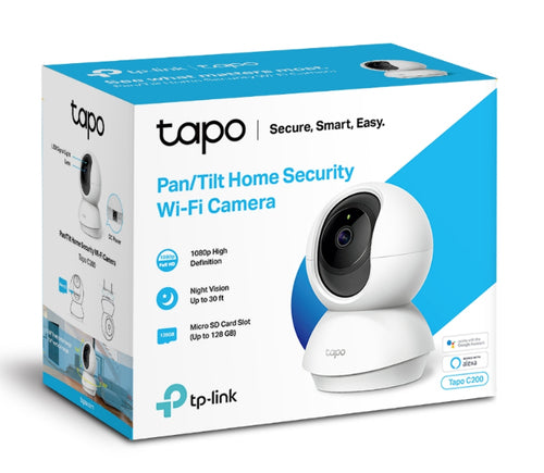 Camara IP TP-LINK, Tapo C200, Domo, 2MP, IR 10m, Interior, Micro SD, WIFI