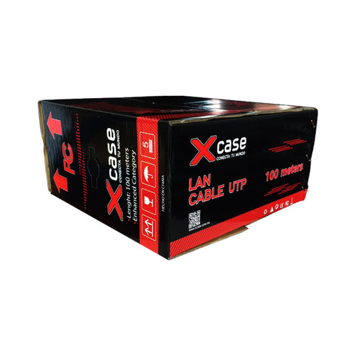 Bobina cable de Red X-Case C10021DOFO, 100m, Cat6, U/UTP, Negro