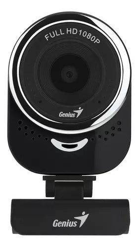 Webcam Genius Qcam 6000, FHD 1080p, 360 Grados, Clip Para Monitor, Microfono, Usb, Negro