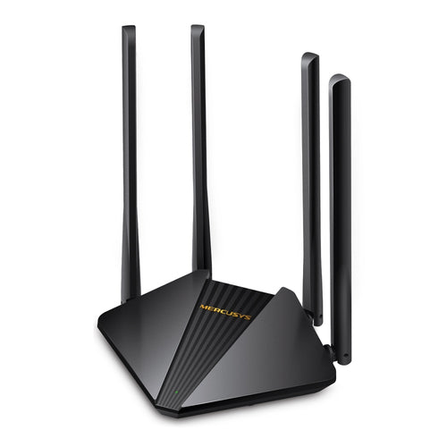 Ruteador Inalambrico Mercusys AC1200, 4 antenas, Doble banda, Wi-Fi 5, Negro