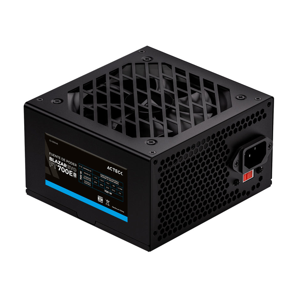 Fuente de Poder Acteck Blazar Evo FT700E, 700W, ATX, 120mm, Negro
