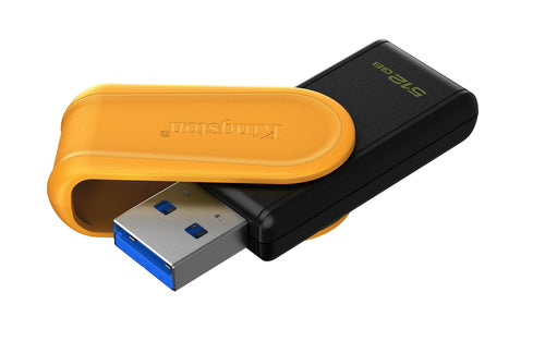 Memoria USB Kingston DataTraveler Exodia S, 512GB, 3.2 Gen 1, Color Negro/Amarillo