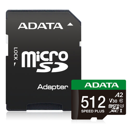 Memoria Micro SDXC ADATA, 512 GB, UHS-I, Class 10, Adaptador SD