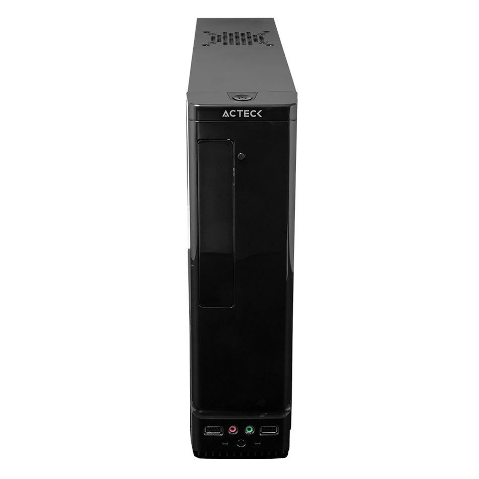 Gabinete Slim Acteck Atom GS240 Mini-Tower, Micro ATX, Mini-ITX, Fuente de poder 450W, Negro