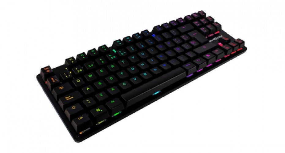 Teclado Mecanico GameFactor KBG500-RD, Compacto, Anti-ghosting, RGB, Cable de Nylon, Negro