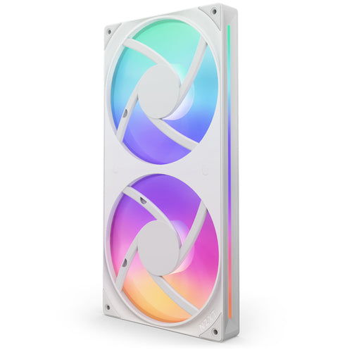 Kit 2 Ventiladores NZXT F280 RGB CORE, 2000 RPM, LED Multi, Plastico, 280mm, Color Blanco