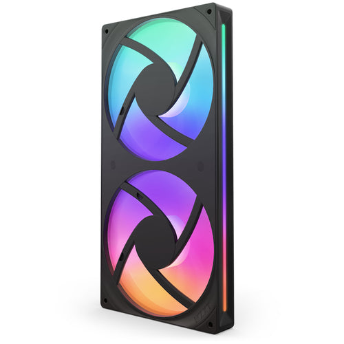 Kit 2 Ventiladores NZXT F280 RGB CORE, 2000 RPM, LED Multi, Plastico, 280mm, Negro