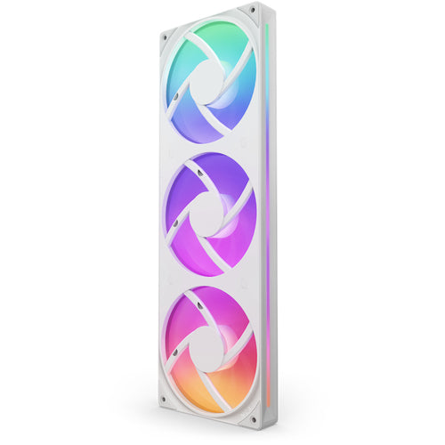 Kit 3 Ventiladores NZXT F360 RGB CORE, 360mm, 2400 RPM, Blanco