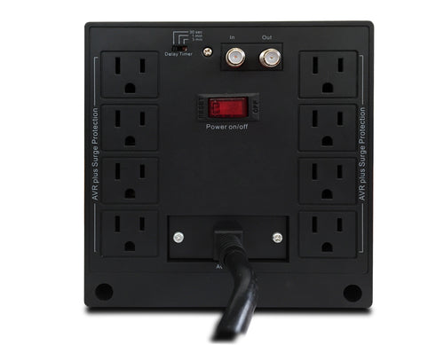 Regulador CDP R-AVR3008 3000VA, 1500W, 8 contactos, Negro/Gris