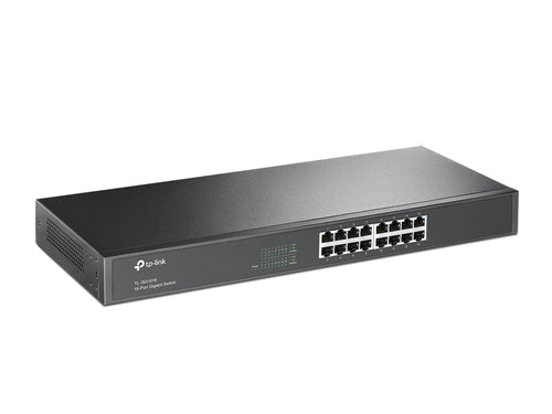 Switch de Red TP-LINK 16 Puertos, Gigabit 10/100/1000Mbps, metalica, montaje en Rack o Escritorio