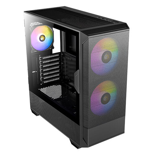 Gabinete Antec NX416L, Midi Tower, Soporta ATX, M-ATX, ITX, Ventx3, 1xUSB 3.0, 1XUSB-C, Negro