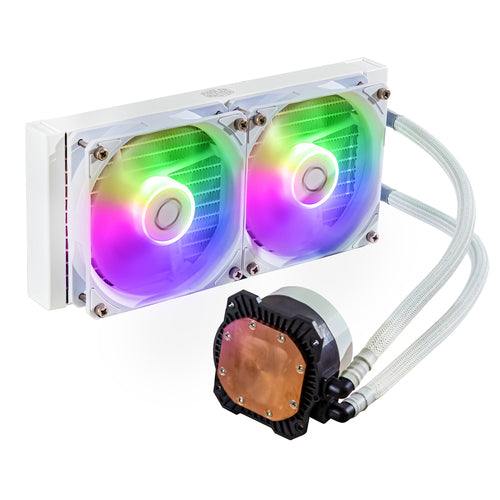 Enfriamiento liquido Cooler Master MasterLiquid 240L Core ARGB, 240mm, Blanco